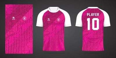 roze voetbalshirt sport ontwerpsjabloon vector