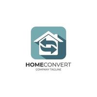 huis converteren logo vector