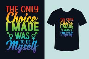 trots maand homo lgbt t-shirt ontwerp vector