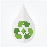 geïsoleerd recycle water eps 10 vectorafbeelding vector