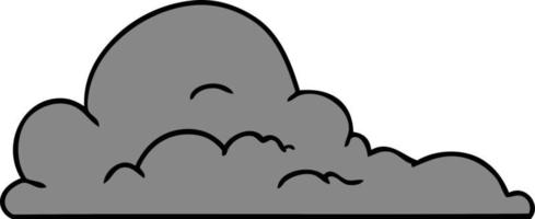 cartoon doodle van witte grote wolken vector