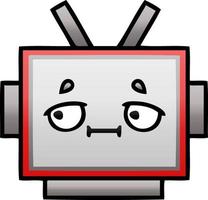 gradiënt gearceerde cartoon robot hoofd vector