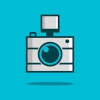 camera pictogram platte ontwerp vector. kleurrijk logo met zachte achtergrond. abstracte grafische illustratie. vector