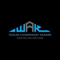 wak letter logo creatief ontwerp met vectorafbeelding vector