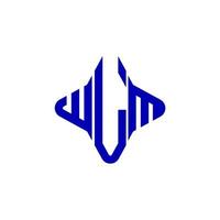 wlm letter logo creatief ontwerp met vectorafbeelding vector