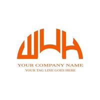 wuh letter logo creatief ontwerp met vectorafbeelding vector