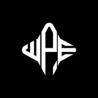 wpe letter logo creatief ontwerp met vectorafbeelding vector