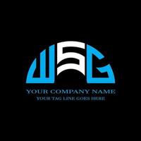 wsg letter logo creatief ontwerp met vectorafbeelding vector