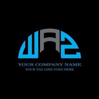 waz letter logo creatief ontwerp met vectorafbeelding vector