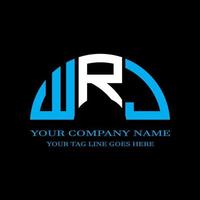 wrj letter logo creatief ontwerp met vectorafbeelding vector