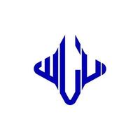 wlu letter logo creatief ontwerp met vectorafbeelding vector