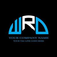 wrd letter logo creatief ontwerp met vectorafbeelding vector