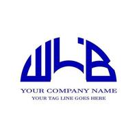 wlb letter logo creatief ontwerp met vectorafbeelding vector