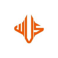 wus letter logo creatief ontwerp met vectorafbeelding vector