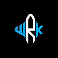 wrk letter logo creatief ontwerp met vectorafbeelding vector