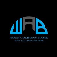 wab letter logo creatief ontwerp met vectorafbeelding vector