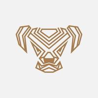 hond hoofd minimalistisch logo. eenvoudig dierlijk vectorontwerp. vector