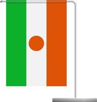 vlag van niger op paal pictogram vector