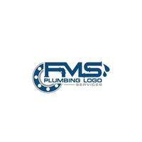 fms sanitair eerste logo teken ontwerp voor uw bedrijf vector
