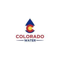 Colorado water logo teken ontwerp vector