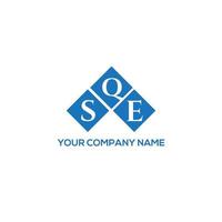 sqe letter logo ontwerp op witte achtergrond. sqe creatieve initialen brief logo concept. vierkante letter ontwerp. vector