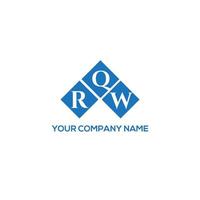 . rqw creatieve initialen brief logo concept. rqw brief design.rqw brief logo ontwerp op witte achtergrond. rqw creatieve initialen brief logo concept. rqw brief ontwerp. vector