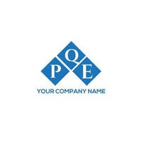 pqe brief logo ontwerp op witte achtergrond. pqe creatieve initialen brief logo concept. pqe brief ontwerp. vector