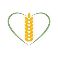landbouw tarwe logo ontwerp vector