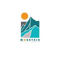 prinmountains logo vector ontwerpsjabloon