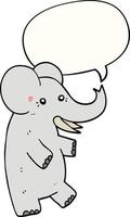 cartoon olifant en tekstballon vector