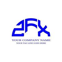 zfx letter logo creatief ontwerp met vectorafbeelding vector