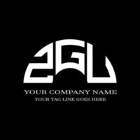 zgu letter logo creatief ontwerp met vectorafbeelding vector