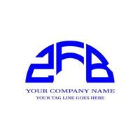 zfb letter logo creatief ontwerp met vectorafbeelding vector