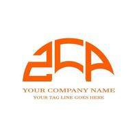 zcp letter logo creatief ontwerp met vectorafbeelding vector