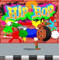 kinderen dansen hiphop vector