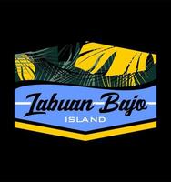 labuan bajo eiland vector