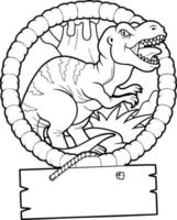 cartoon prehistorische dinosaurus vector