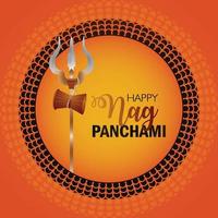 realistische shivling voor indiase traditionele festival happy nagpanchami vector
