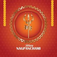 Indiase culturele festival happ nagpanchami achtergrond vector