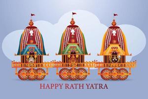 creatieve wagen voor happy rath yatra vector