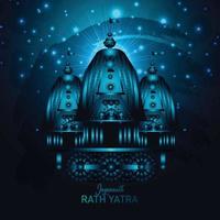 Rath Yatra-vieringsontwerp met vectorillustratie van Lord Jagannath Balabhadra en Subhadra vector