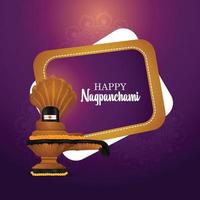 Indiase culturele festival happ nagpanchami achtergrond vector