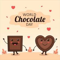 wereld chocolade dag vectorillustratie. geschikt voor vele doeleinden. vector