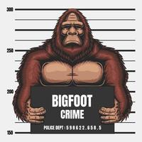 bigfoot misdaad vectorillustratie vector