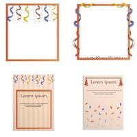 serpentine spoel lint banner set, realistische stijl vector