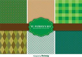 St. Patrick's Day Pattern Set vector