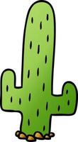 gradiënt cartoon doodle van een cactus vector