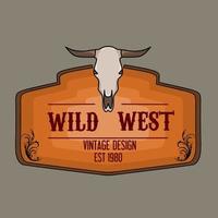 illustratievector van wild western, cowboysymbool, perfect voor achtergrond, enz. vector