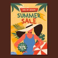 zomer mode verkoop poster sjabloon vector