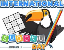 internationale sudoku dag 9 september vector